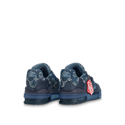 Louis Vuitton x NIGO Blue Monogram Denim LV Trainer Sneakers (Pre-Loved)