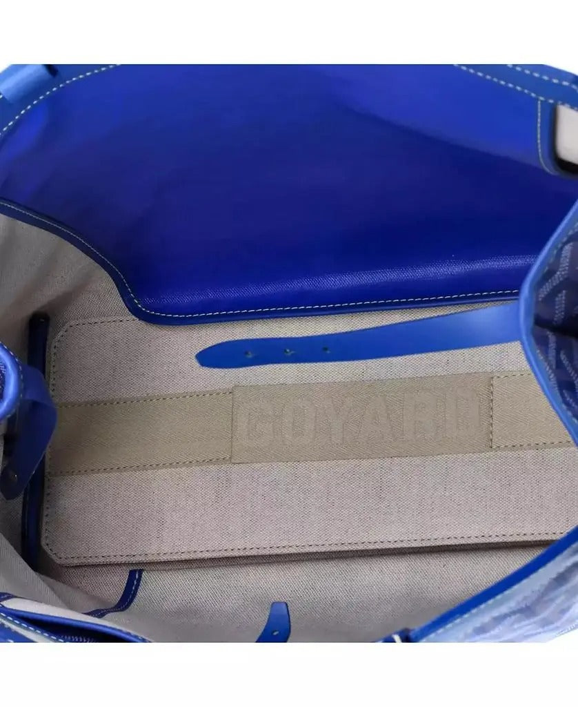 Goyard Artois MM Tote Bag Blue Goyardine Canvas 