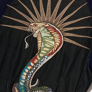 Gucci Multicolor Velvet Floral Appliqué Bomber Jacket (Pre-Loved)
