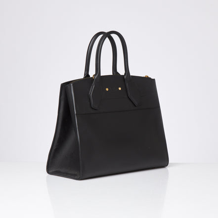 Louis Vuitton Calfskin City Steamer MM Black "Unworn"