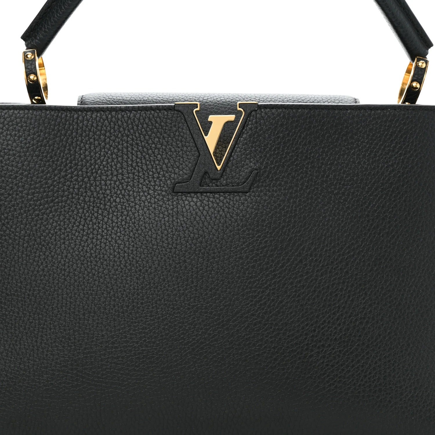 Louis Vuitton Black Taurillon Leather Capucines MM (Pre-Loved)