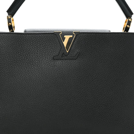 Louis Vuitton Black Taurillon Leather Capucines MM (Pre-Loved)