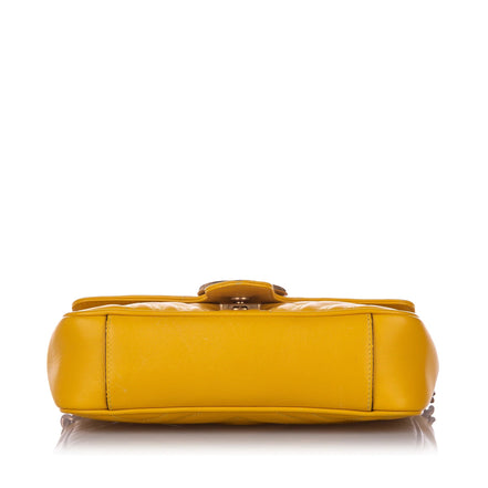 Gucci GG Marmont Matelassé Yellow Leather Mini Bag (Pre-Loved)