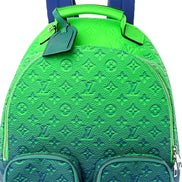 Louis Vuitton Neon Green & Blue Taurillon Illusion Multipocket Backpack (Pre-Loved