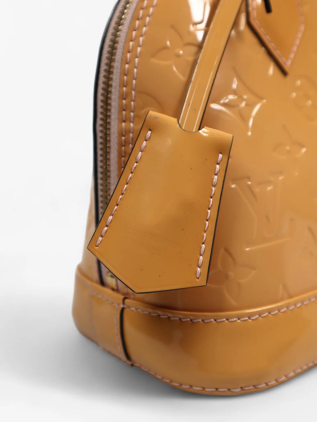 Louis Vuitton Alma BB Rose Ballerine Vernis Leather (Pre-Loved)