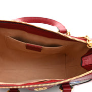 Gucci Ophidia GG Flora Red Leather Small Tote Bag (Pre-Loved)