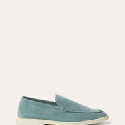 Loro Piana Summer Walk Suede White Sole Loafers 