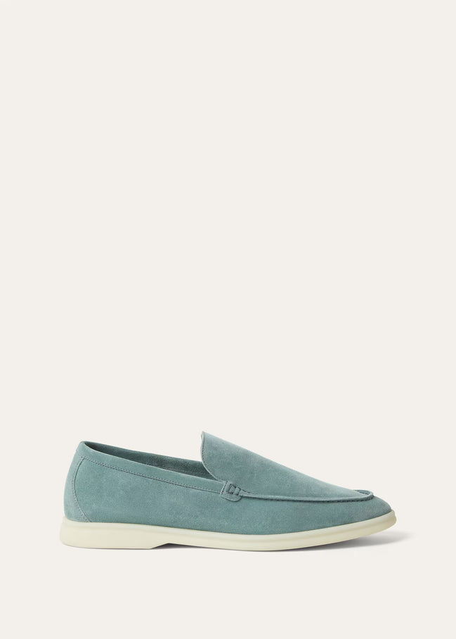 Loro Piana Summer Walk Suede White Sole Loafers "Unworn"