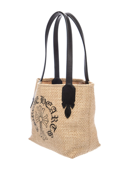 Chrome Hearts Beige & Black Cross Logo Beach Tote Bag "Unworn"