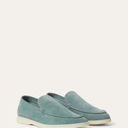 Loro Piana Summer Walk Suede White Sole Loafers 