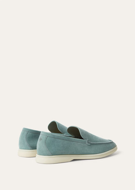 Loro Piana Summer Walk Suede White Sole Loafers "Unworn"
