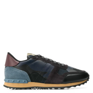 Valentino Garavani Rockrunner Navy/Burgundy Sneakers (Pre-Loved)