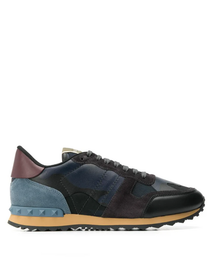 Valentino Garavani Rockrunner Navy/Burgundy Sneakers (Pre-Loved)