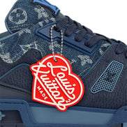 Louis Vuitton x NIGO Blue Monogram Denim LV Trainer Sneakers (Pre-Loved)