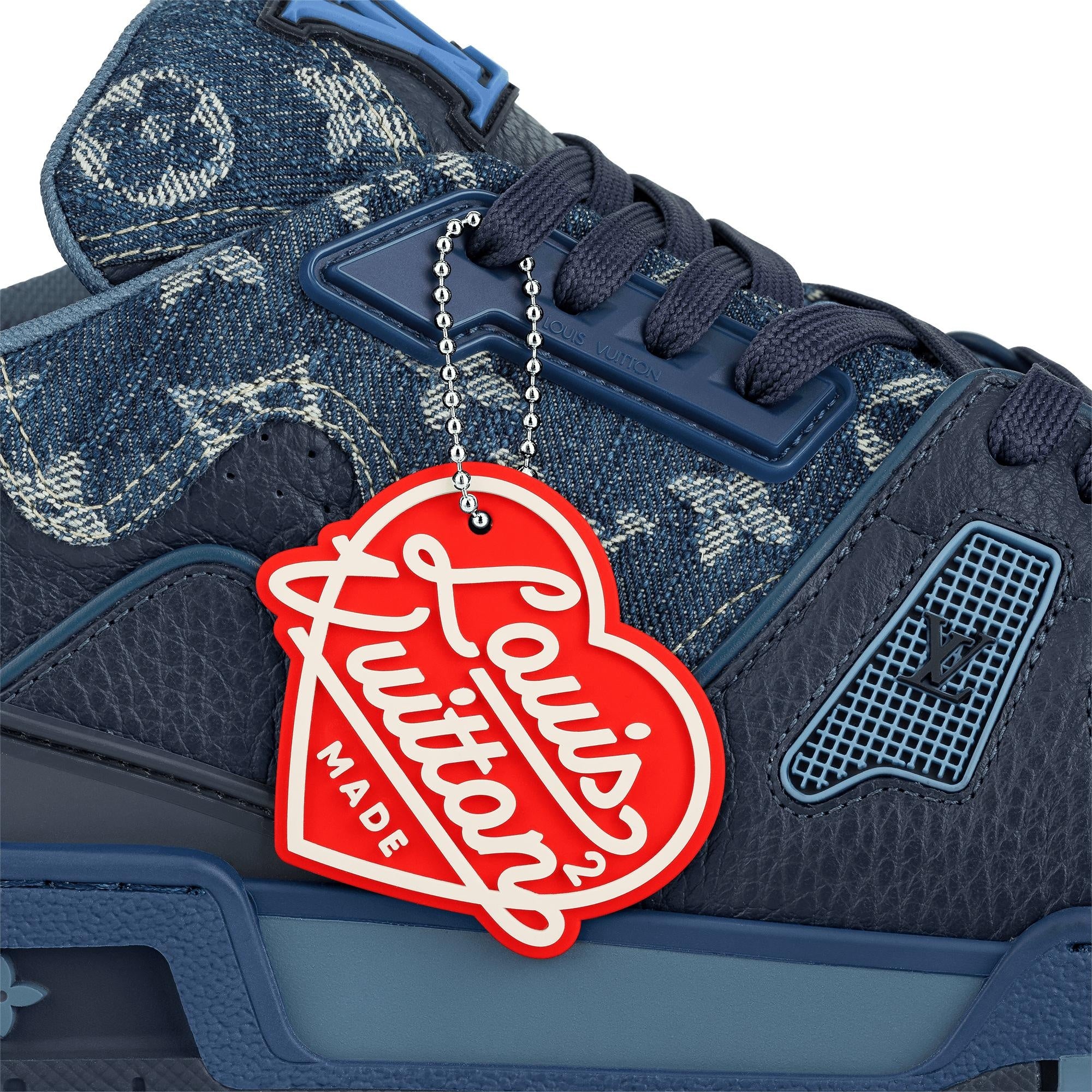 Louis Vuitton x NIGO Blue Monogram Denim LV Trainer Sneakers (Pre-Loved)