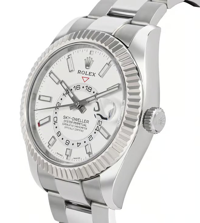 Rolex Sky-Dweller 336934 White Rolesor White Dial Jubilee 