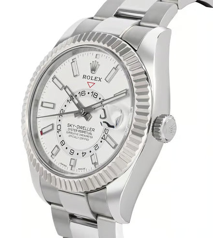 Rolex Sky-Dweller 336934 White Rolesor White Dial Jubilee "Unworn"