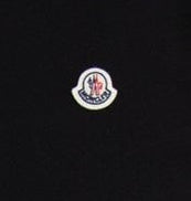Moncler Tricolour Trim Polo Shirt Black (Pre-Loved)