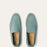 Loro Piana Summer Walk Suede White Sole Loafers 