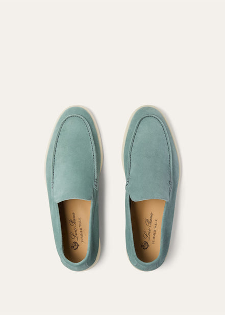 Loro Piana Summer Walk Suede White Sole Loafers "Unworn"