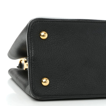 Louis Vuitton Black Taurillon Leather Capucines MM (Pre-Loved)