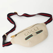 Gucci Vintage Logo Belt Bag Off-White Leather (Pre-Loved)