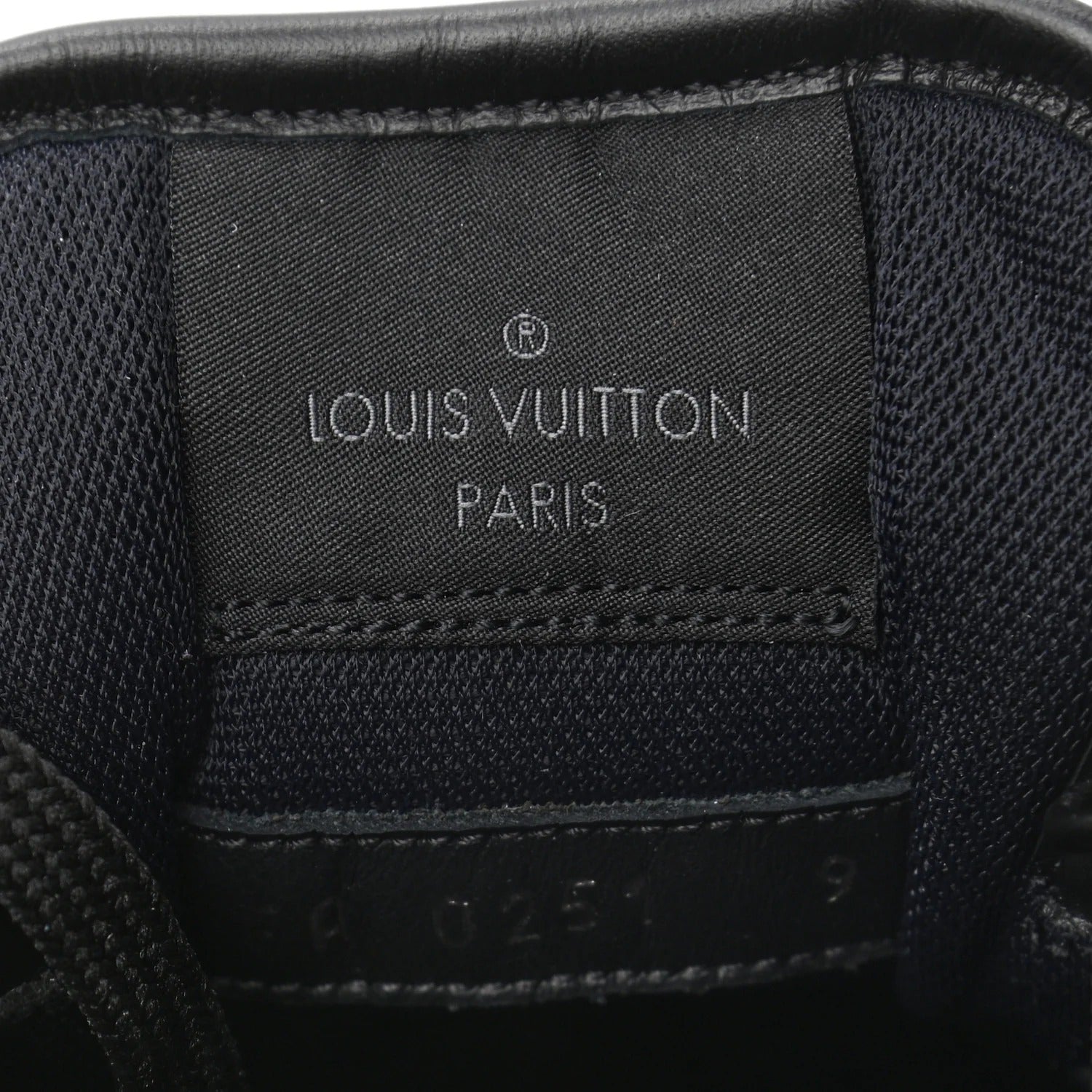 Louis Vuitton Black Suede & Leather Low-Top Sneakers (Pre-Loved)