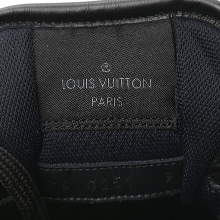 Louis Vuitton Black Suede & Leather Low-Top Sneakers (Pre-Loved)