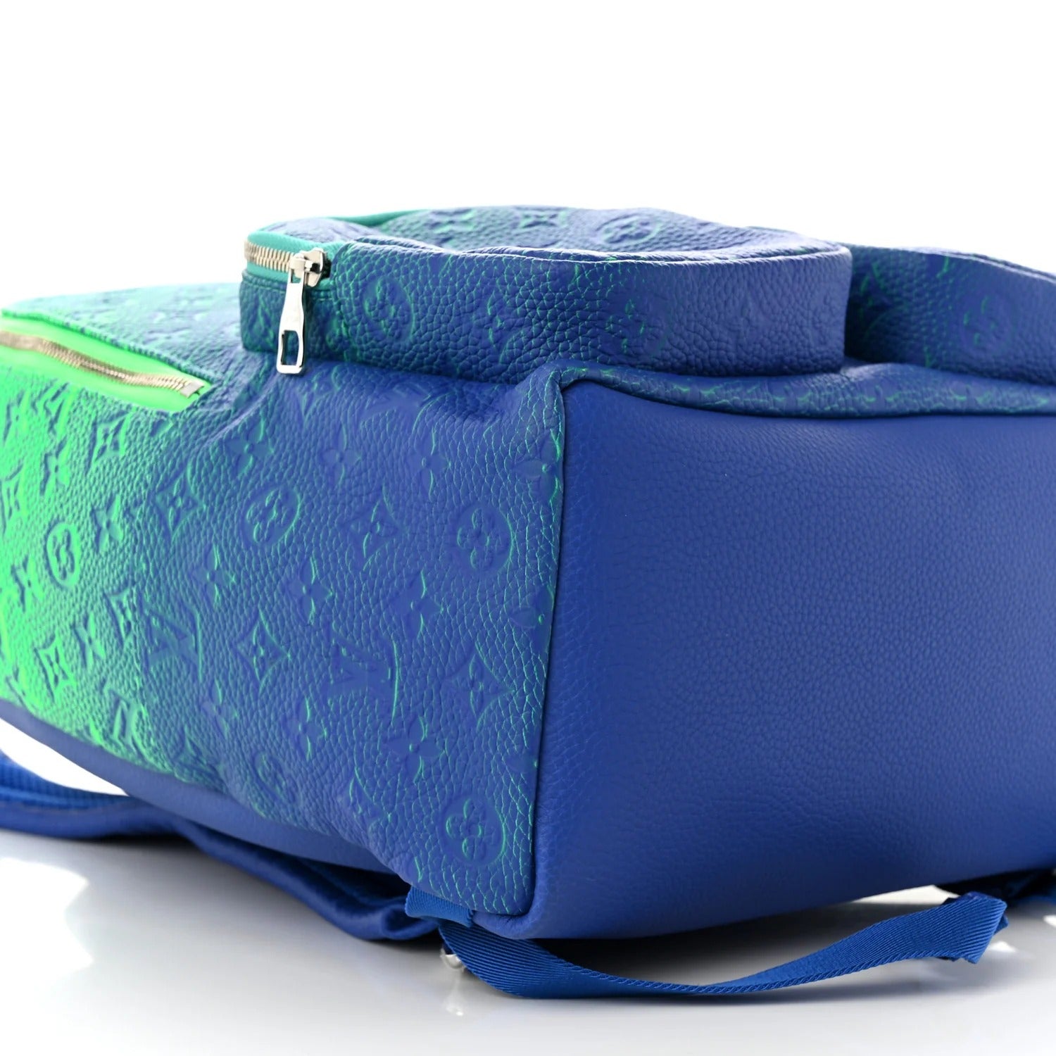 Louis Vuitton Neon Green & Blue Taurillon Illusion Multipocket Backpack (Pre-Loved