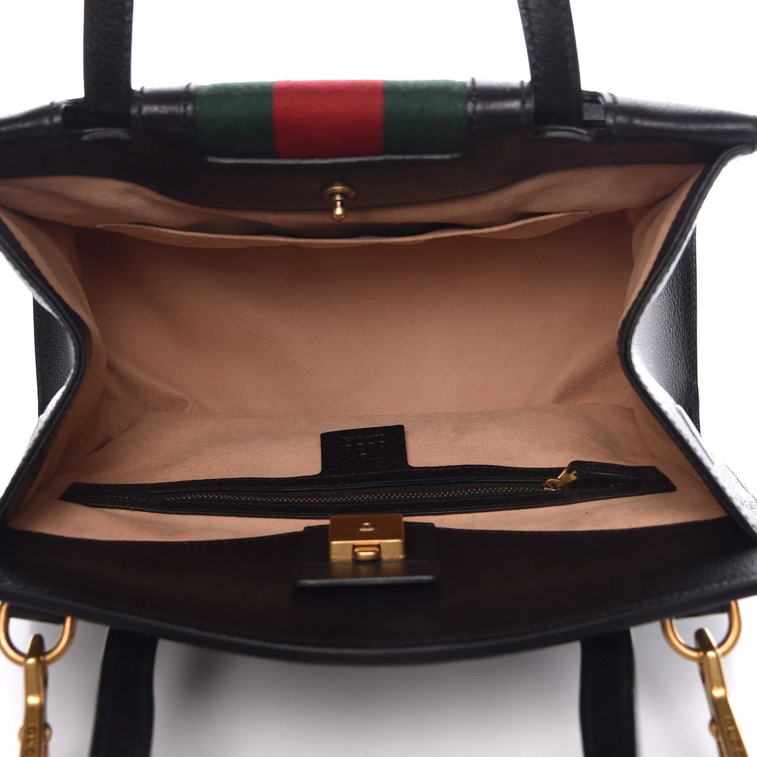 Gucci Linea Totem Crystal Butterfly Black Leather Tote Bag (Pre-Loved)