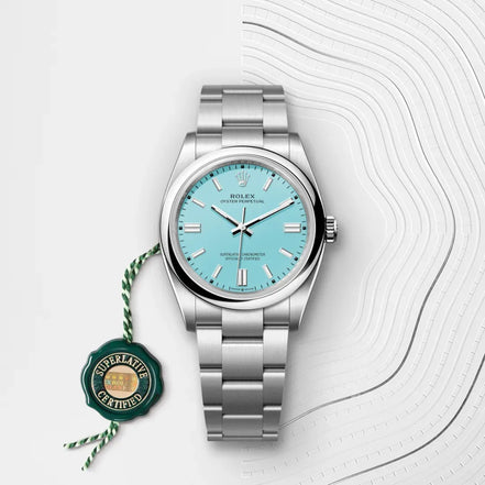 Rolex Oyster Perpetual 36 126000 Turquoise Blue "Tiffany" Dial "Unworn"