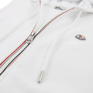 Moncler White Tricolor Zip Sleeveless Hoodie (Pre-Loved)