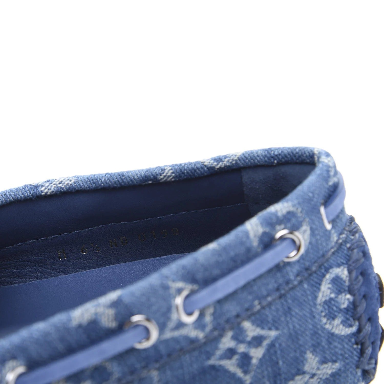 Louis Vuitton Blue Monogram Denim Arizona Moccasins (Pre-Loved)