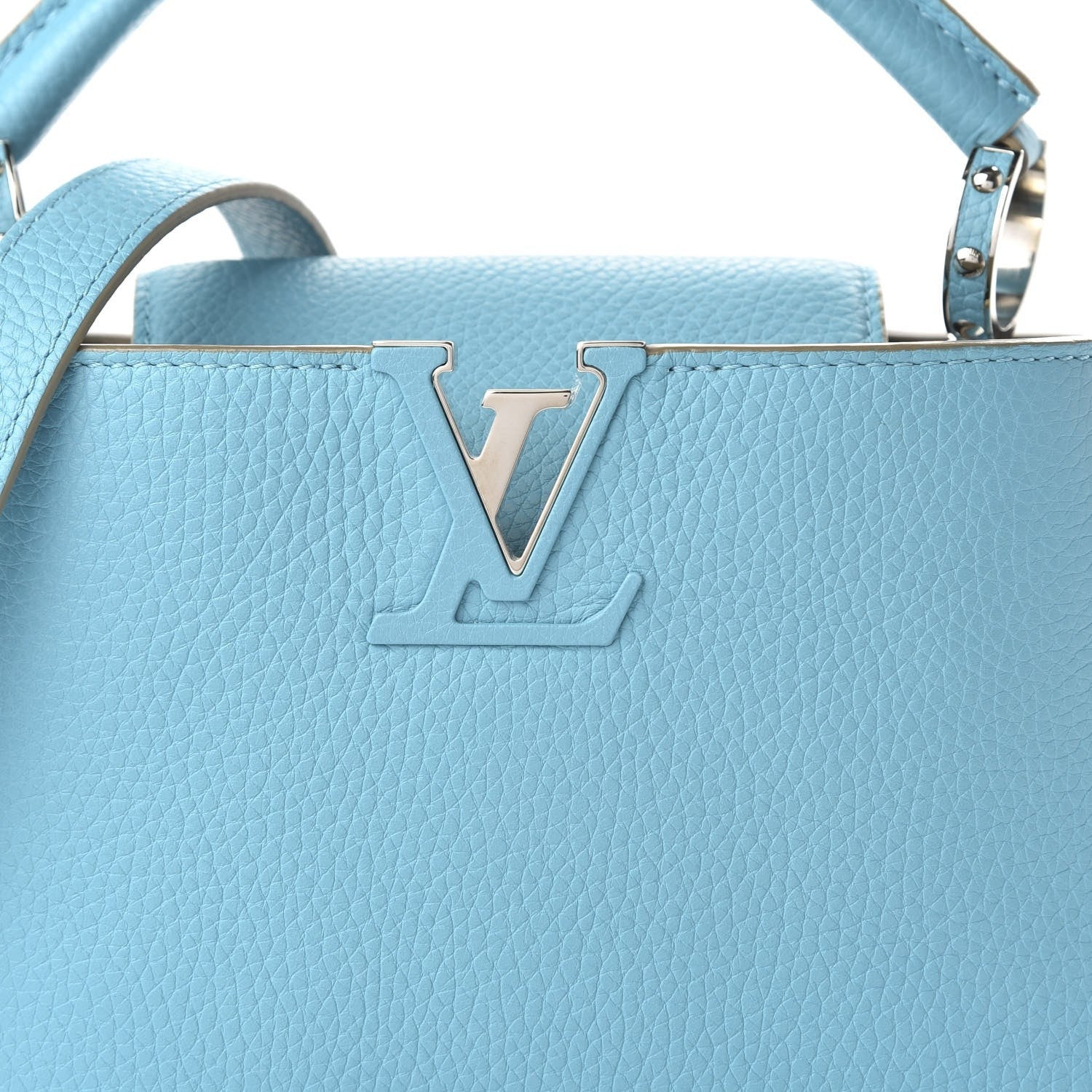 Louis Vuitton Light Blue Taurillon Leather Capucines BB (Pre-Loved)