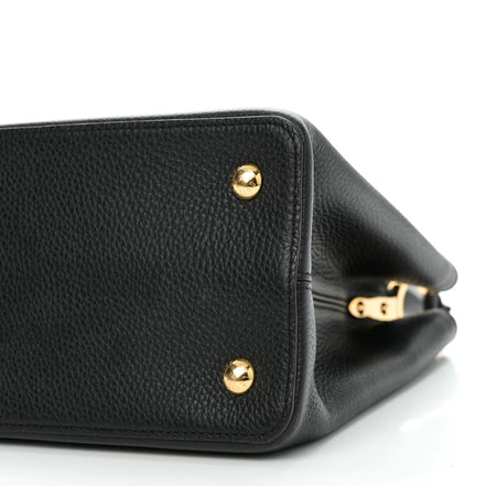Louis Vuitton Black Taurillon Leather Capucines MM (Pre-Loved)