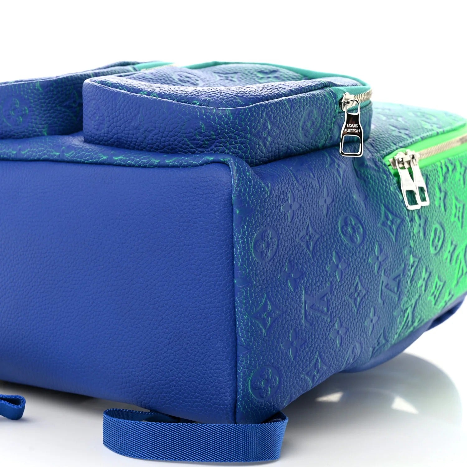 Louis Vuitton Neon Green & Blue Taurillon Illusion Multipocket Backpack (Pre-Loved