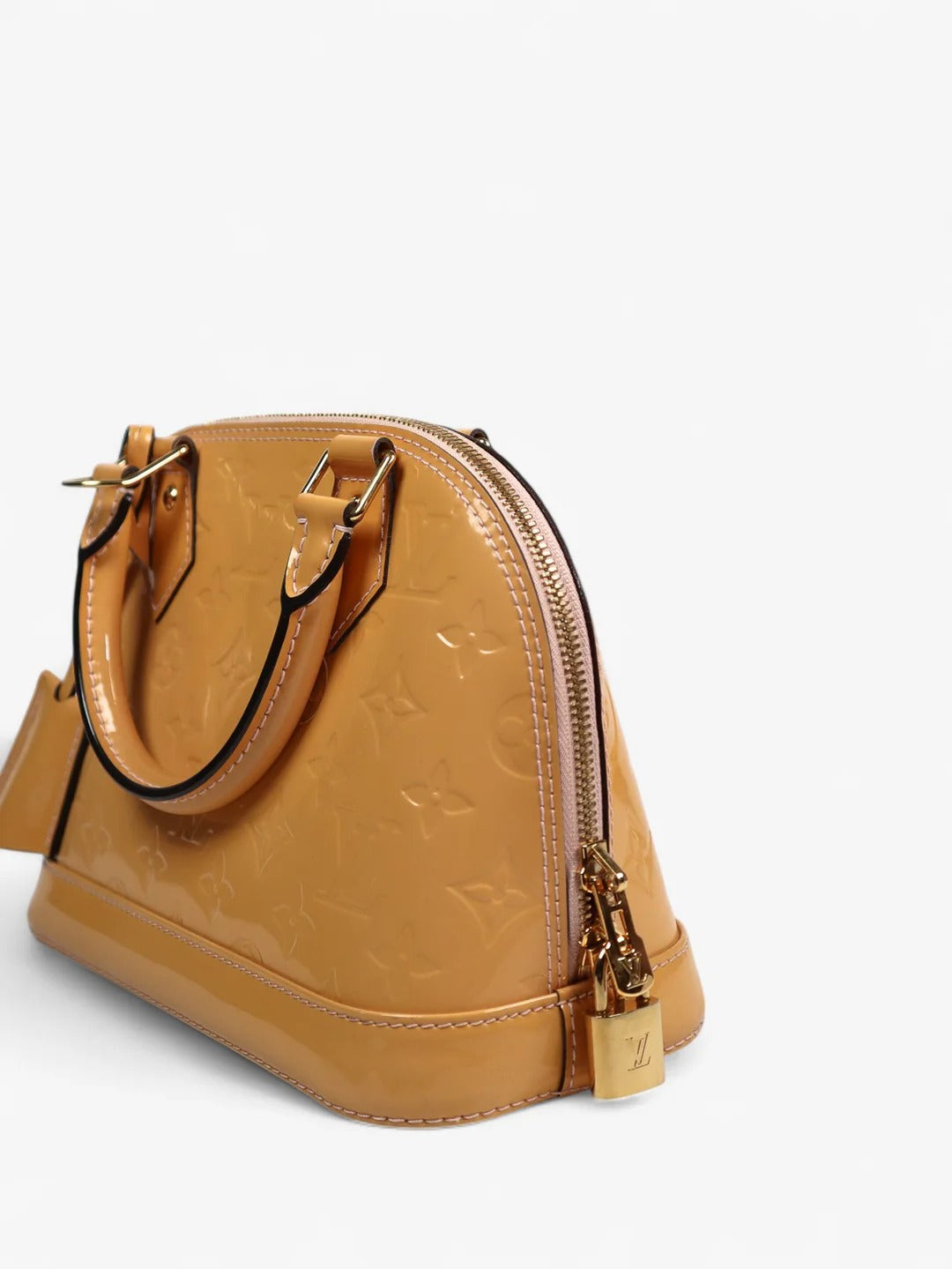 Louis Vuitton Alma BB Rose Ballerine Vernis Leather (Pre-Loved)