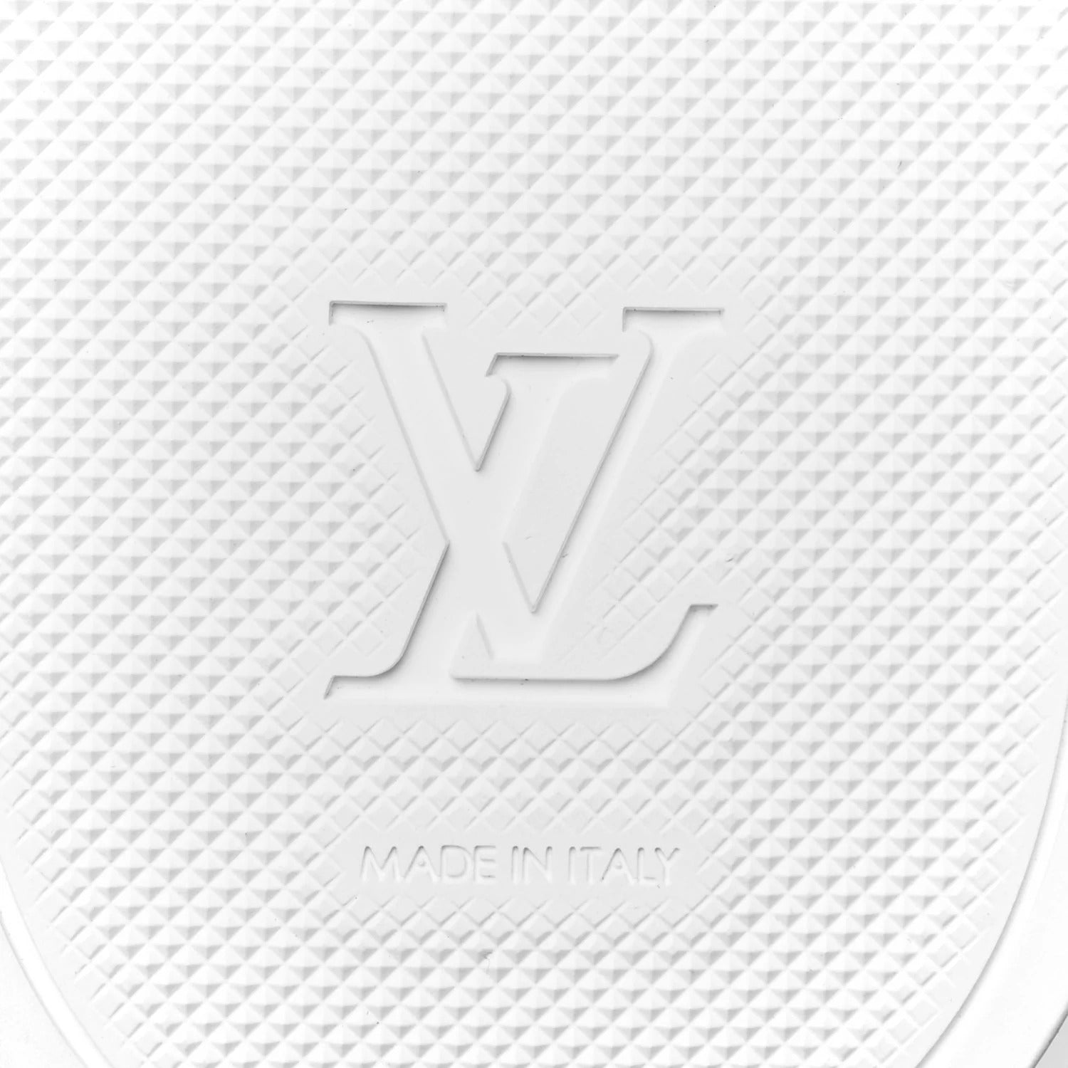 Louis Vuitton White and Silver Monogram Sliders 