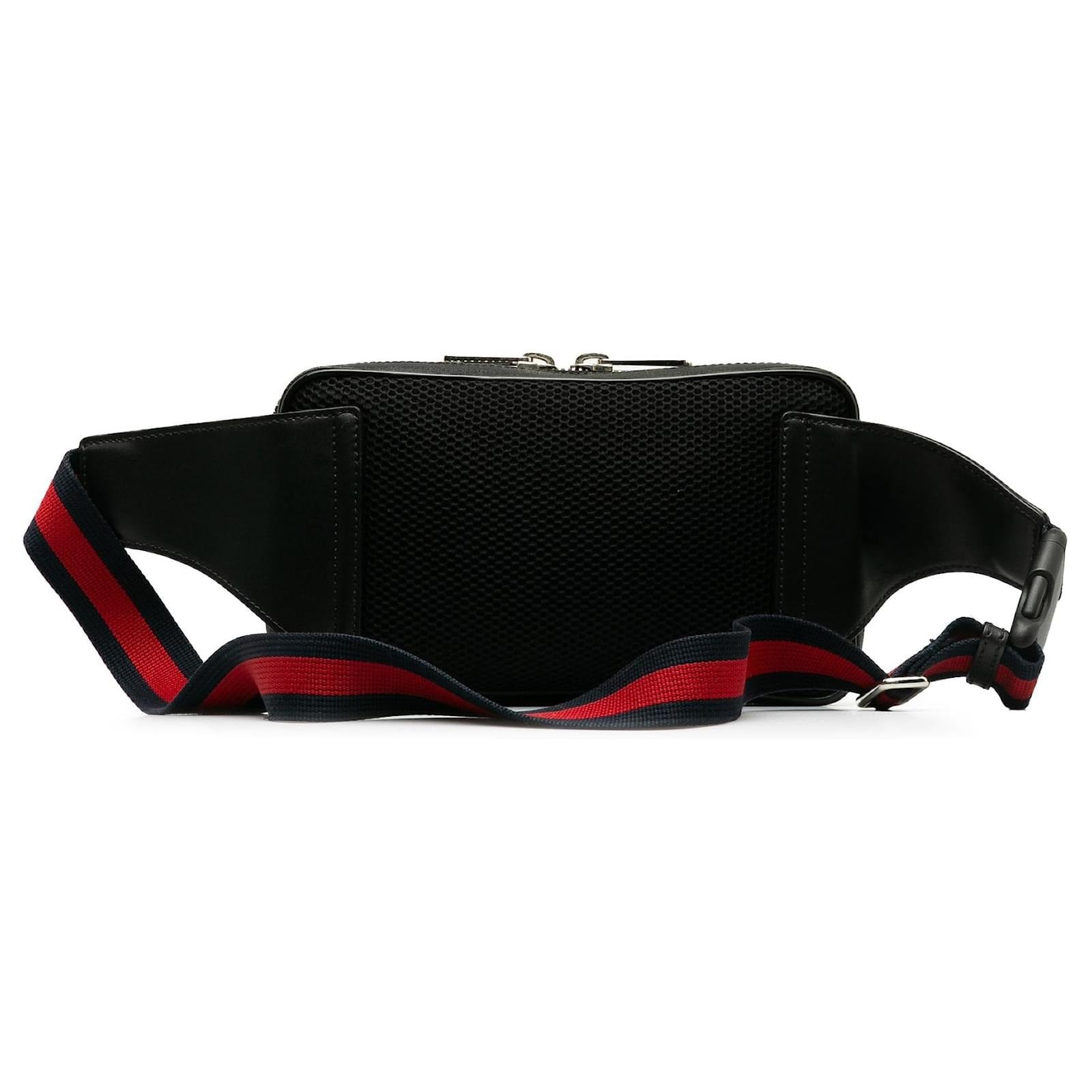 Gucci Black GG Supreme Tiger Print Belt Bag 