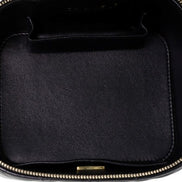 Chanel Classic Vanity Case with Chain Top Handle Black Caviar Gold Hardware 