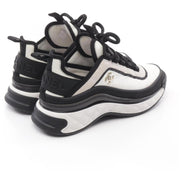Chanel White and Black Runner Sneakers 