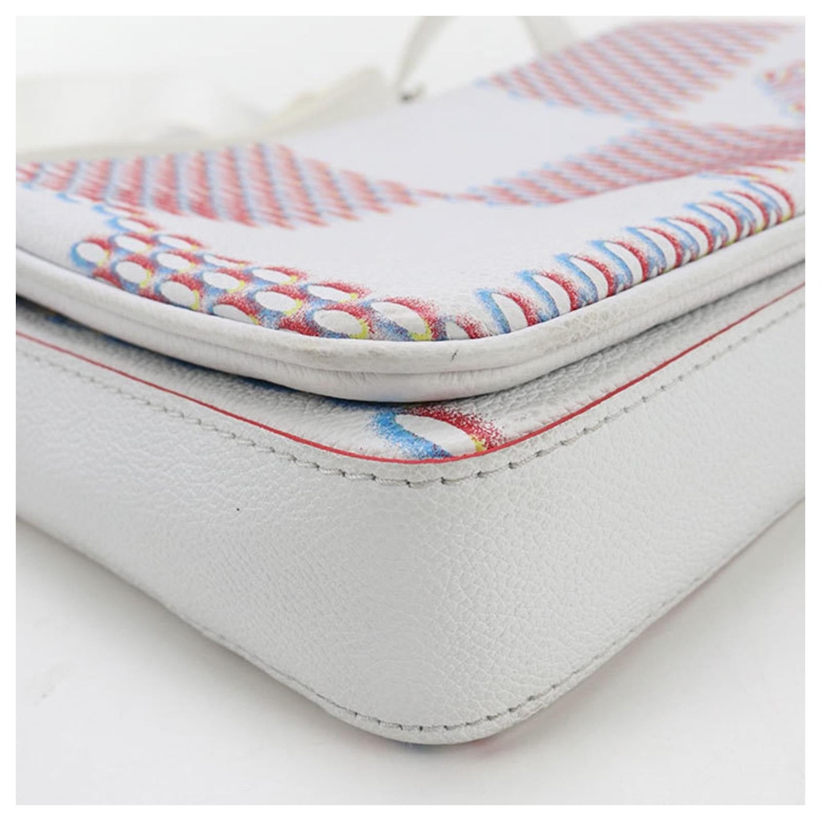 Louis Vuitton White Embroidered Damier Trio Messenger Bag 