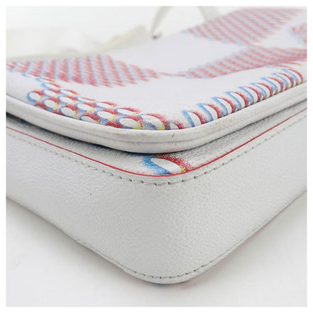 Louis Vuitton White Embroidered Damier Trio Messenger Bag "Unworn"