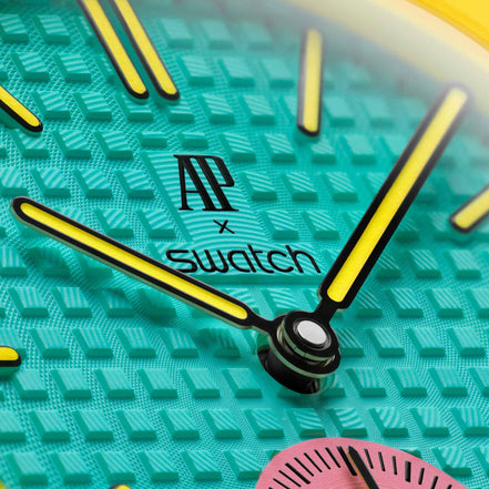 Pink and Yellow Swatch x AP "Royal Pop" "Unworn"
