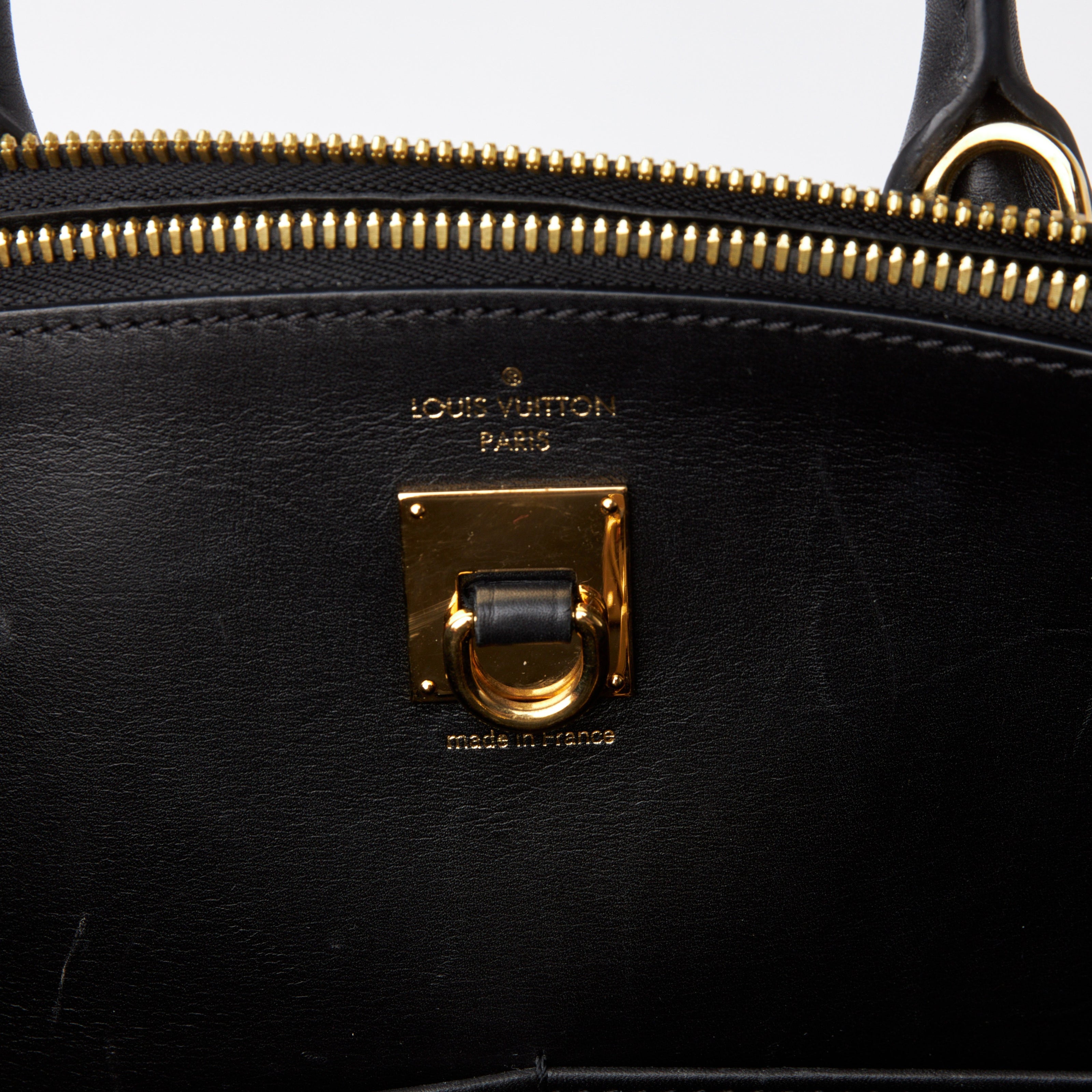 Louis Vuitton Calfskin City Steamer MM Black 