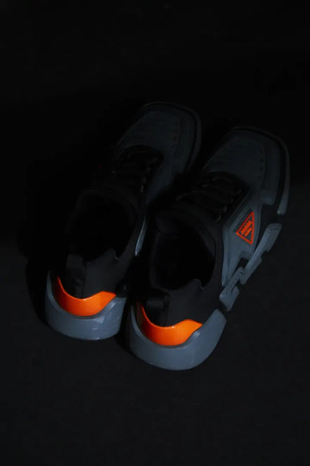 Prada Black & Orange Cloudbust Thunder Sneakers (Pre-Loved)