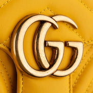 Gucci GG Marmont Matelassé Yellow Leather Mini Bag (Pre-Loved)