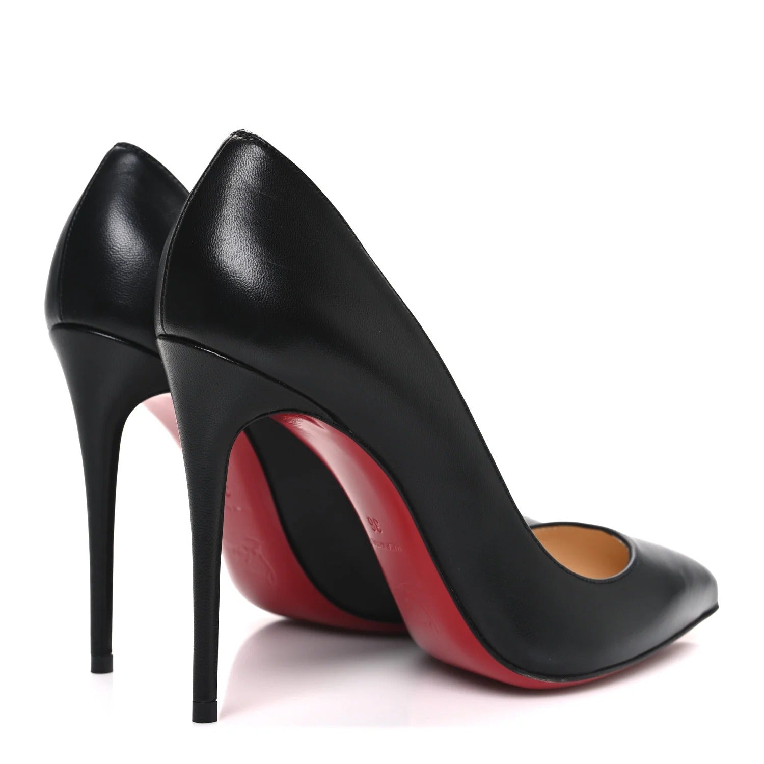 Christian Louboutin Black Calf Leather Kate 100 Pumps 