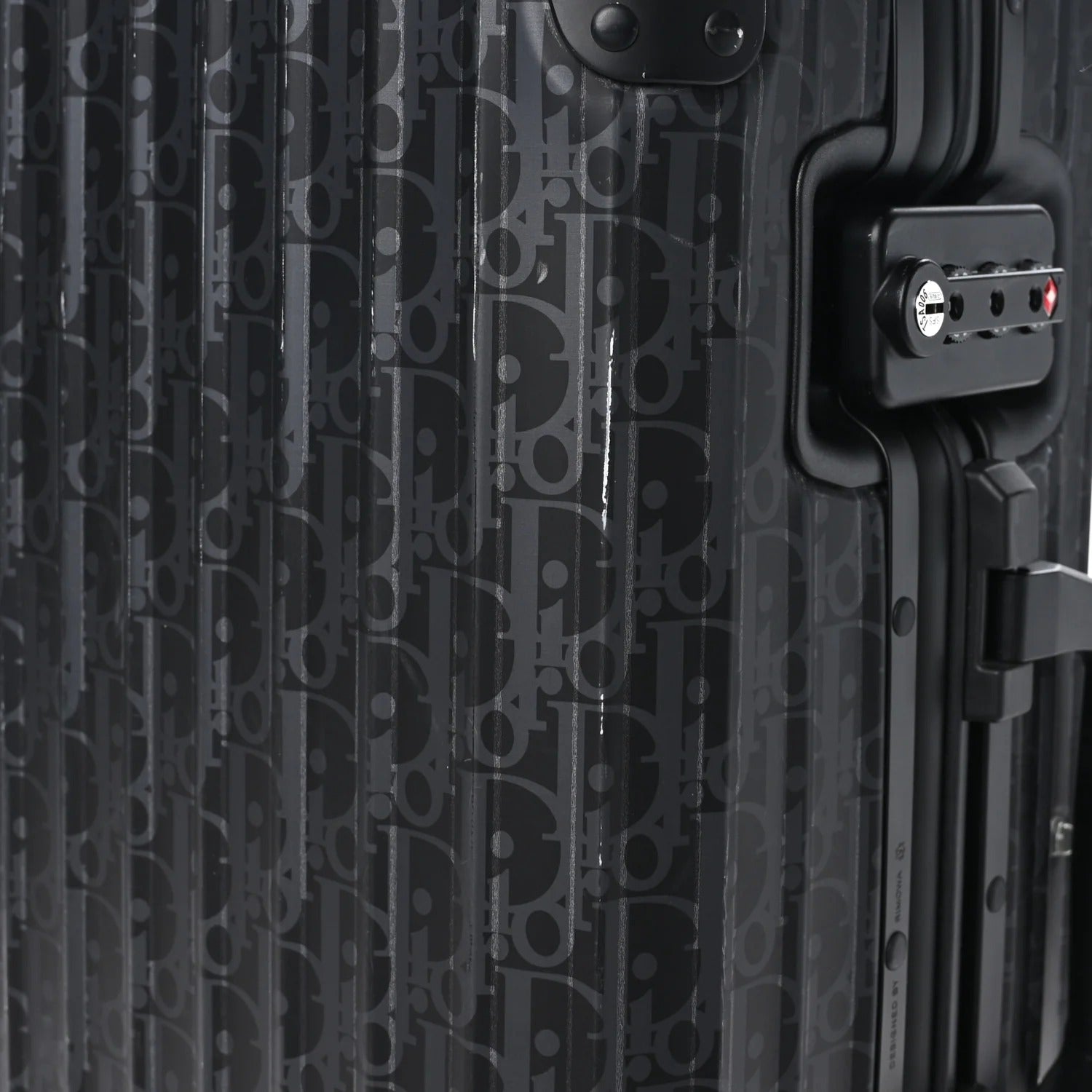 Dior x Rimowa Black Oblique Aluminium Suitcase