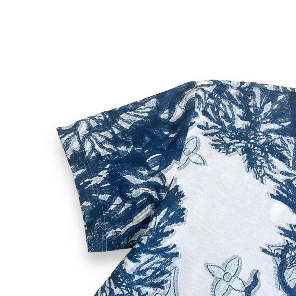 Louis Vuitton White and Navy Botanical Monogram T-Shirt 